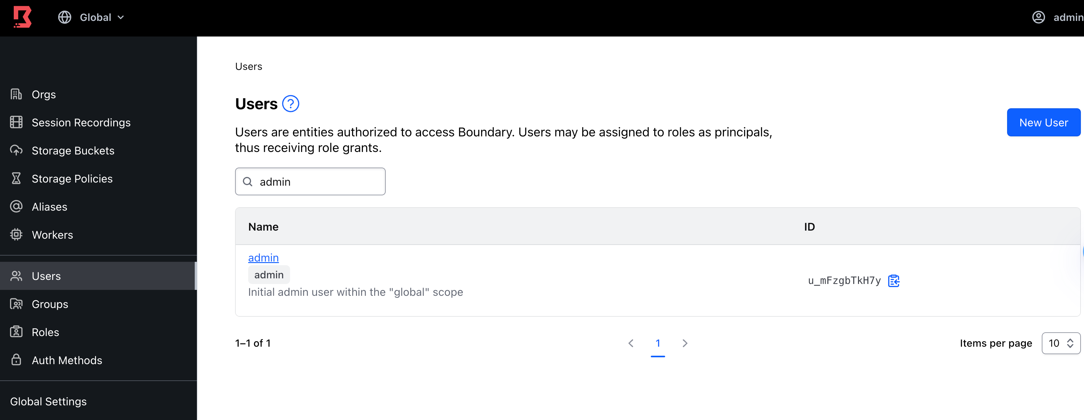New user search interface for user resources in Boundary 0.16