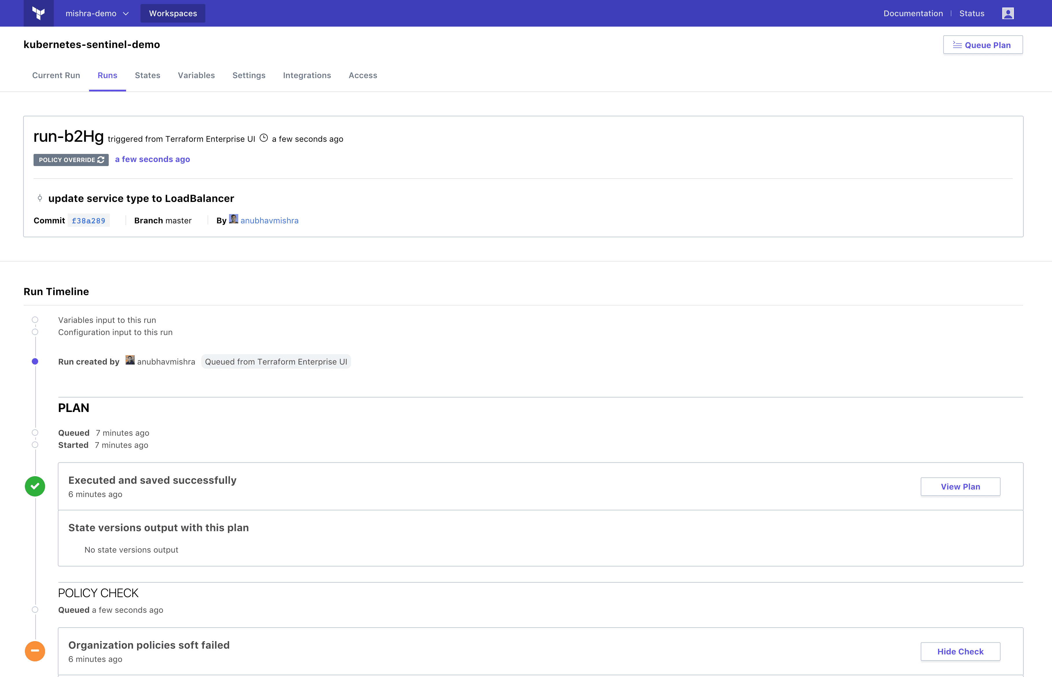 Pod Service Type Policy Check Fail