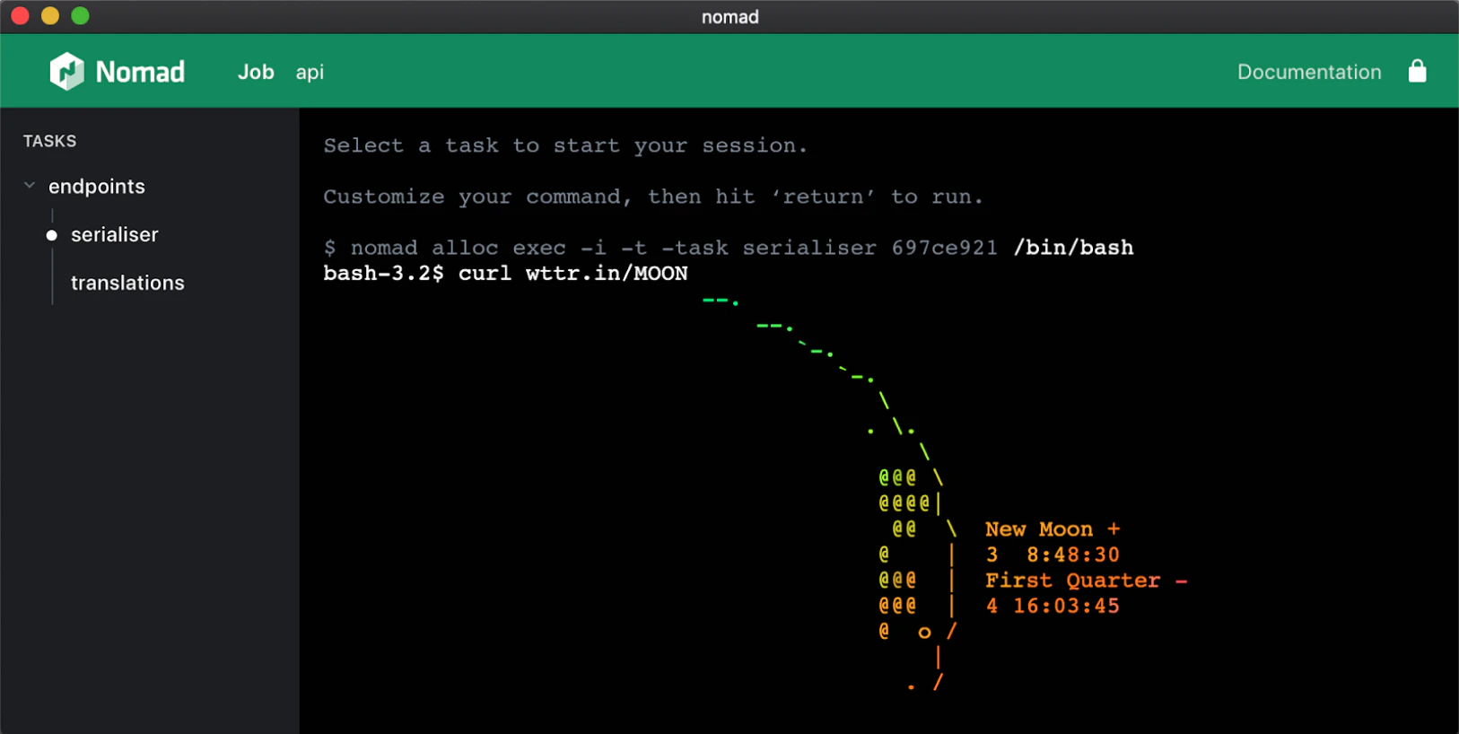 HashiCorp Nomad Remote Exec Web UI