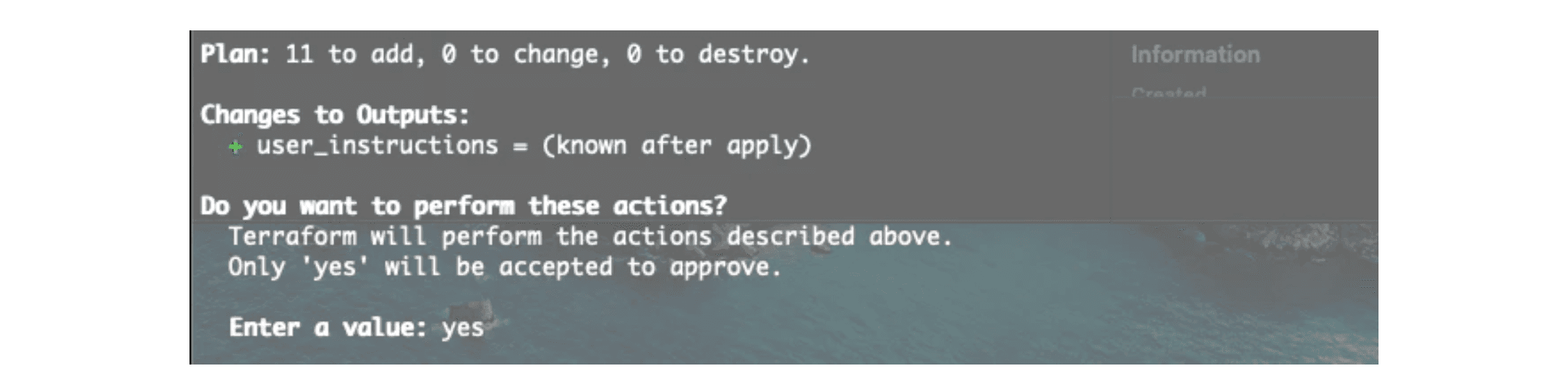 Confirm actions