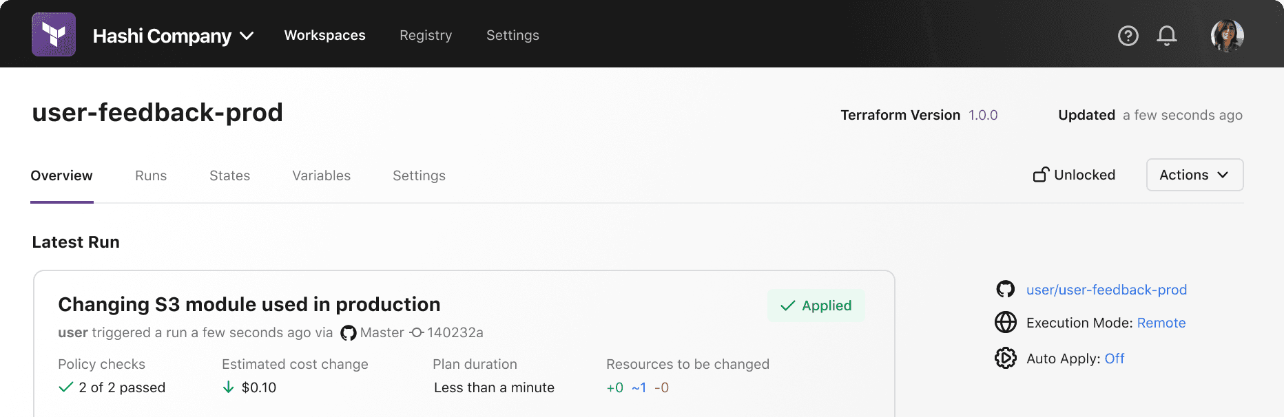 Terraform UI Example