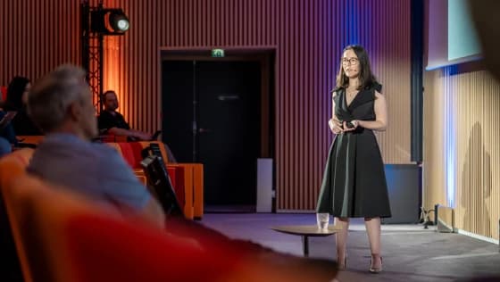 Speaker giving a talk at an event