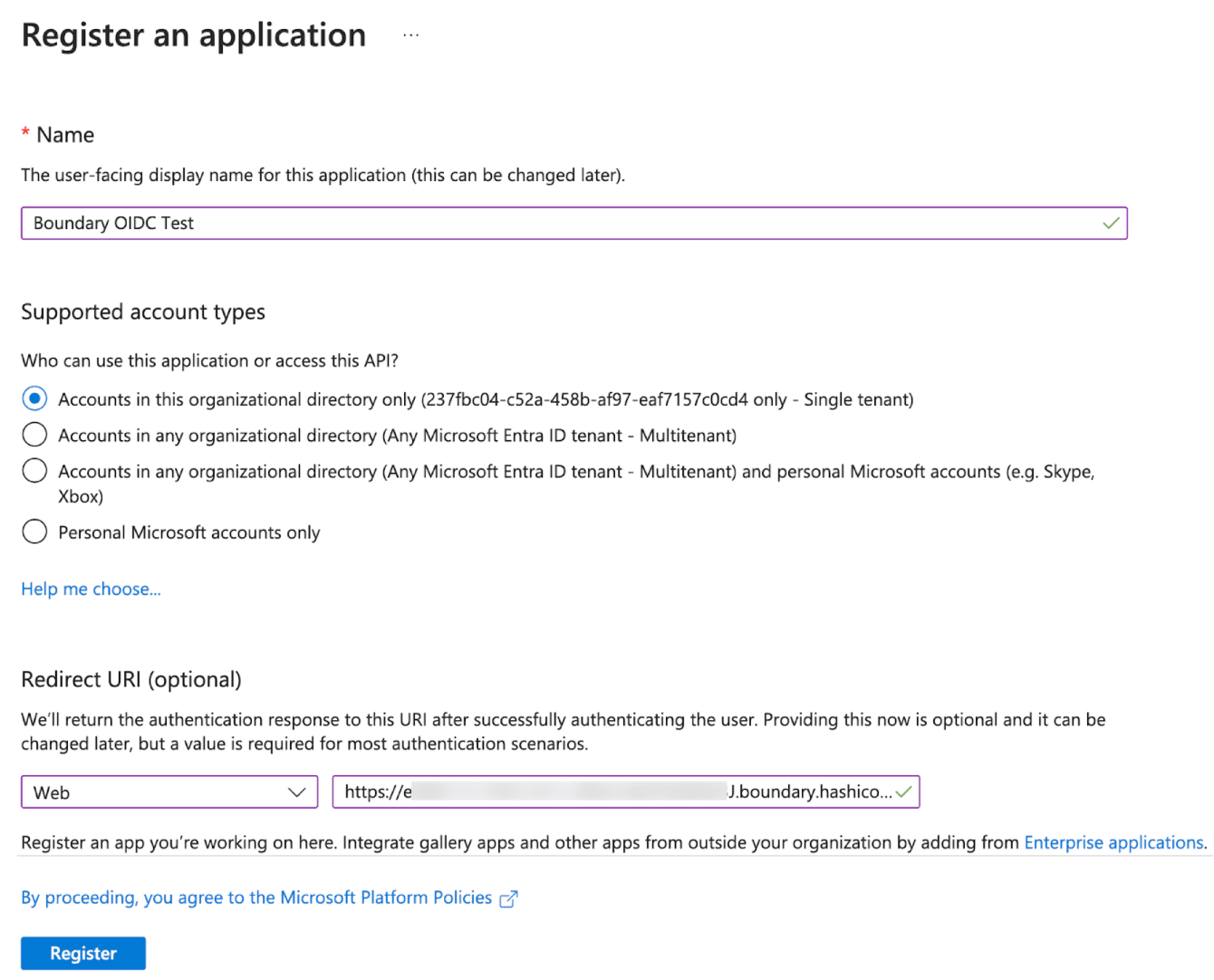 Register an app