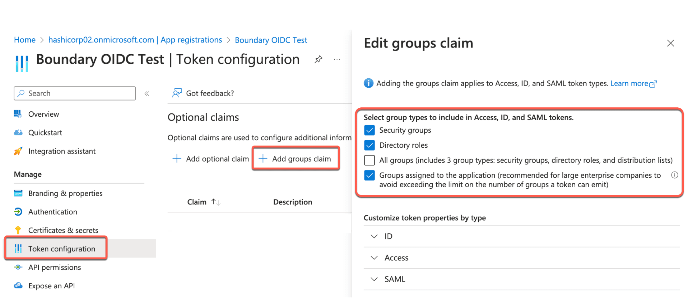 Edit groups claim