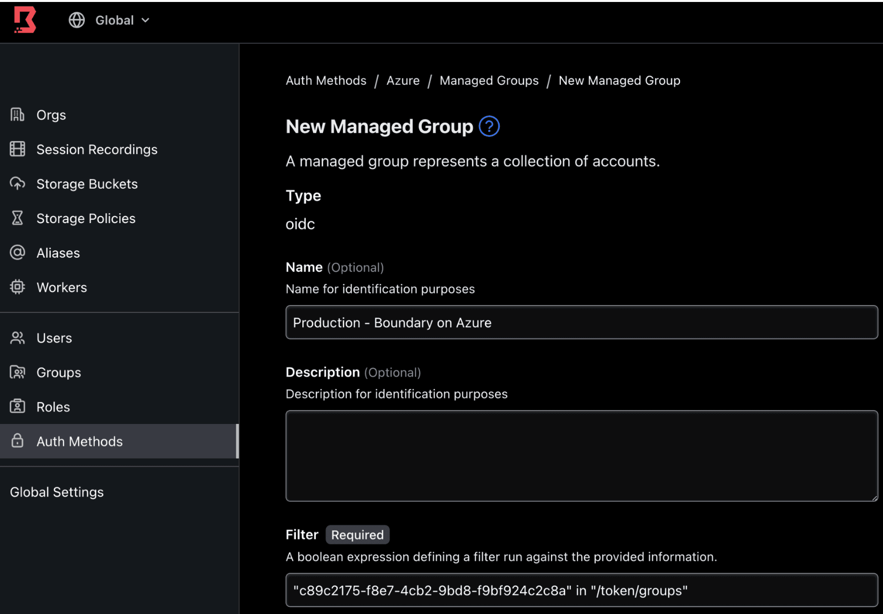 New managed group