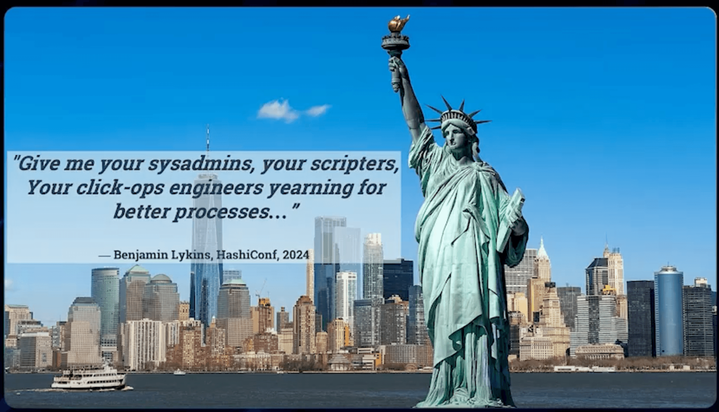 Give me your sysadmins, your scripters, your click-ops engineers yearning for better processes.