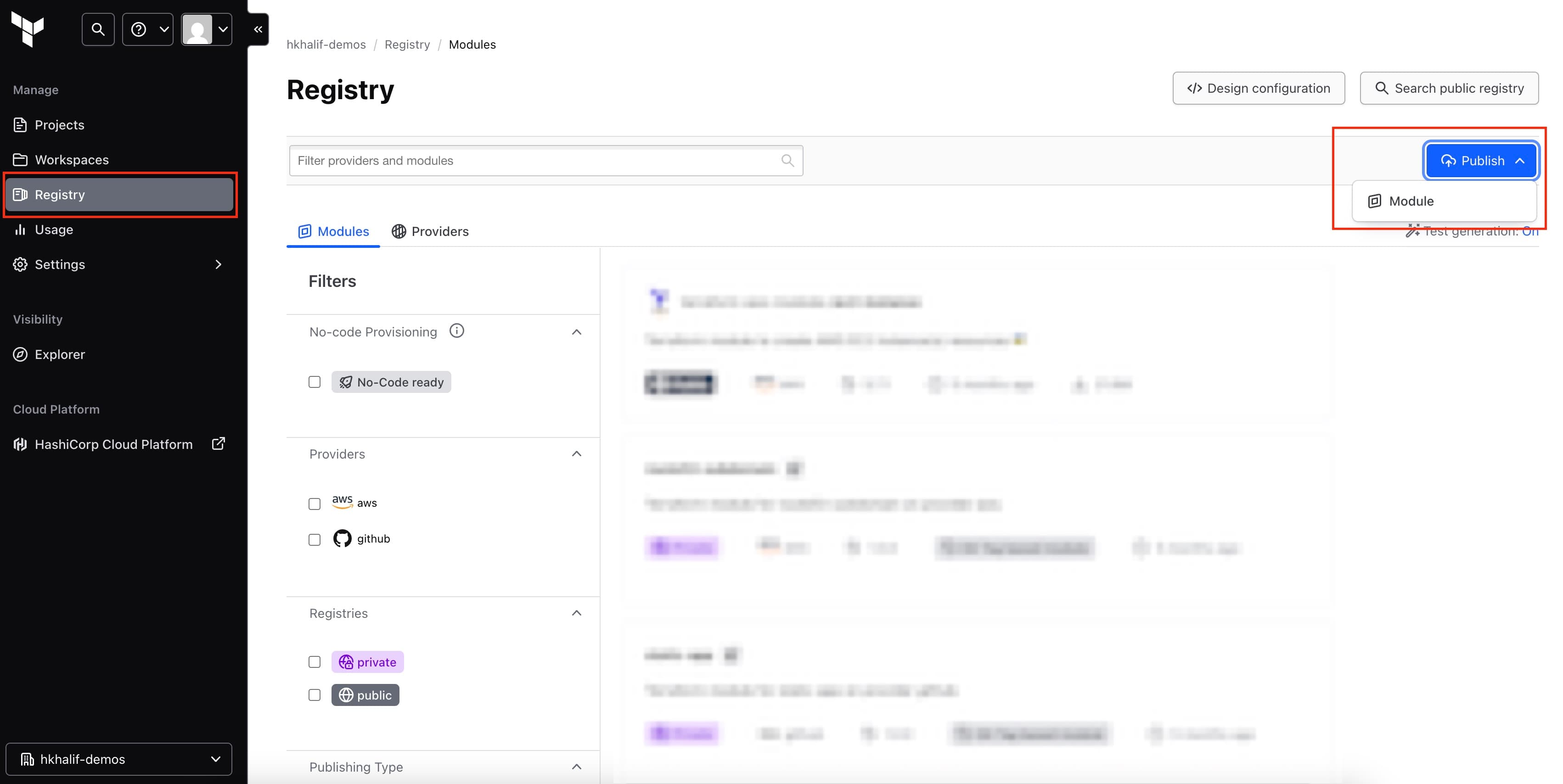 Publish module