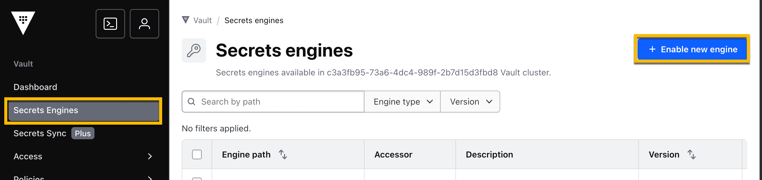 vault secrets engine