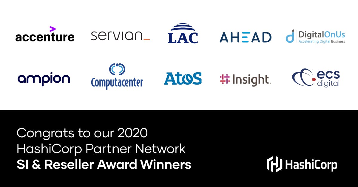 Announcing the 2020 HashiCorp SI & Reseller Partner Network Winners 