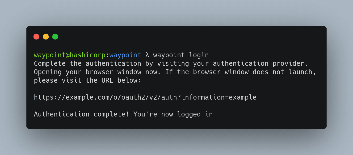 OIDC Authentication in Waypoint CLI