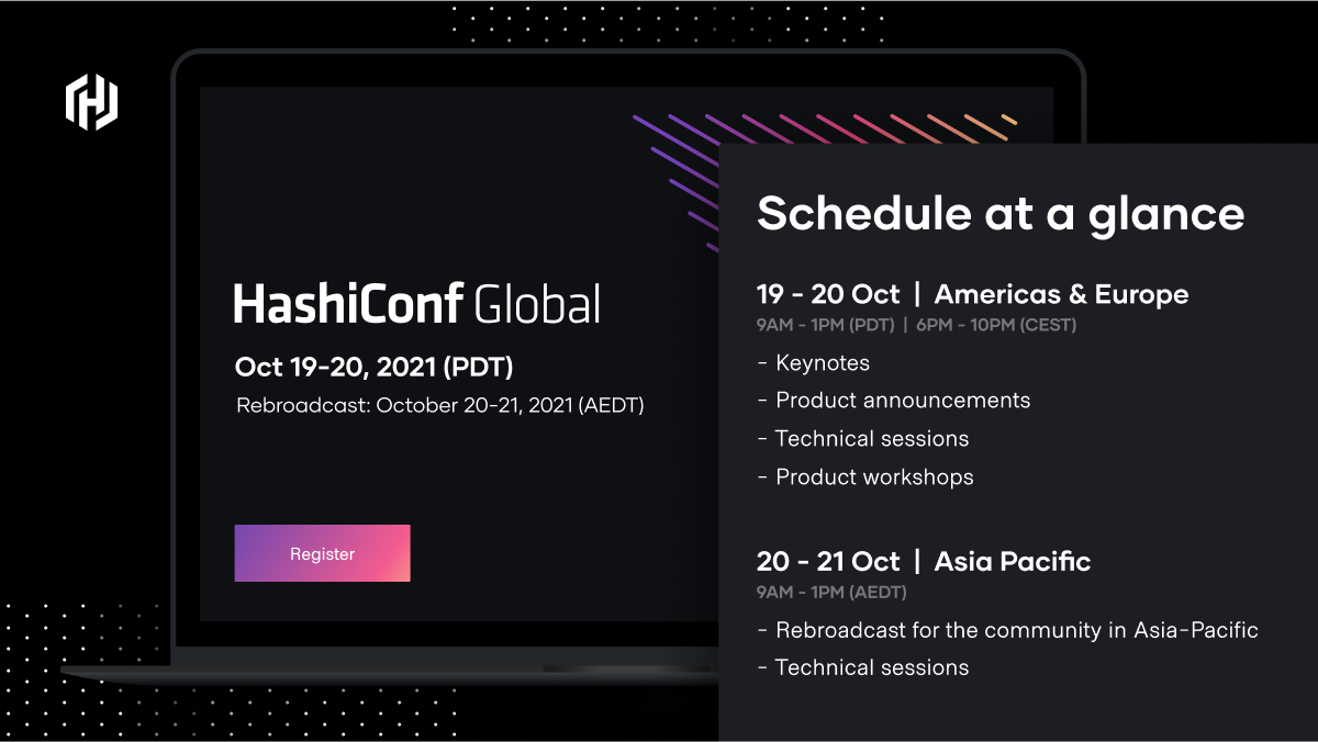 The HashiConf schedule at a glance