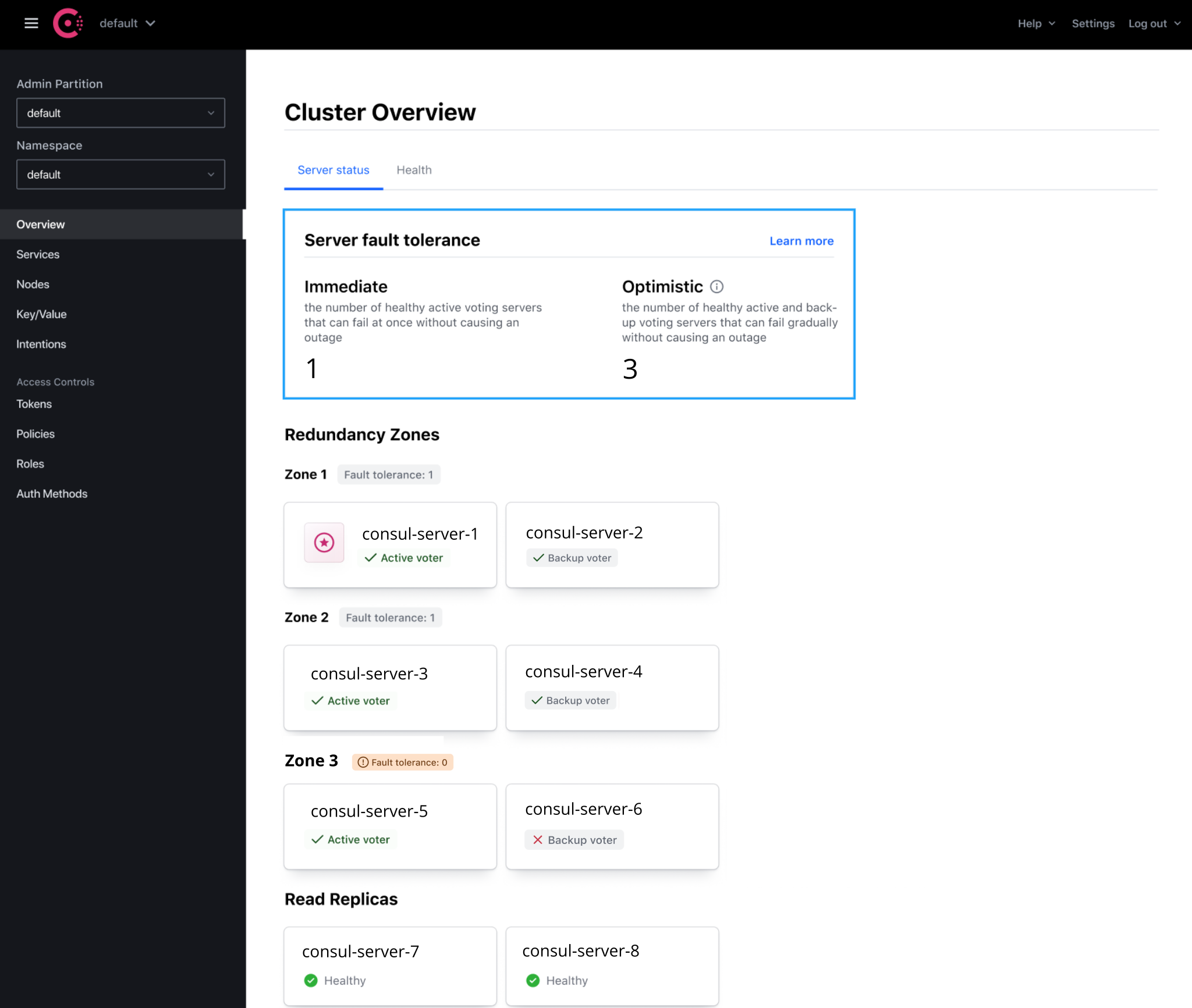 Consul cluster overview