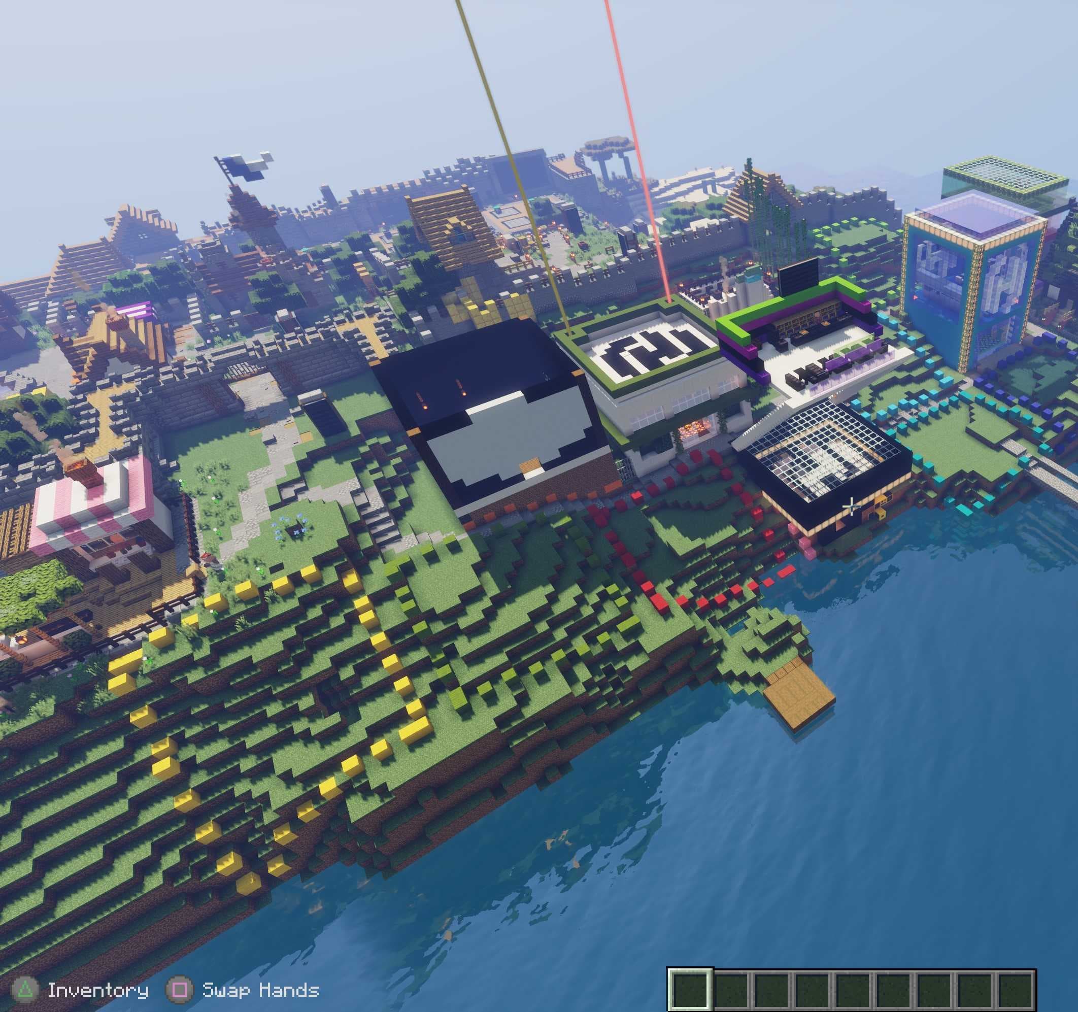 HashiCraft minecraft world from above