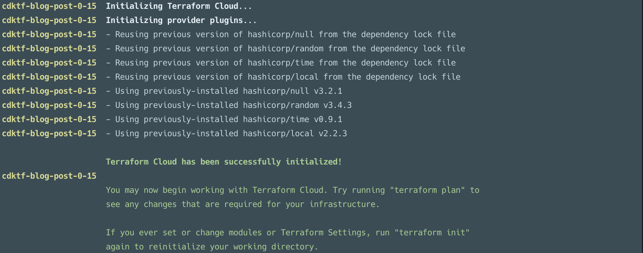 Initializing Terraform Cloud