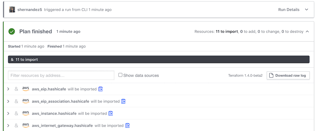 Multiple imports with existing VCS, UI, and CLI-driven workflows