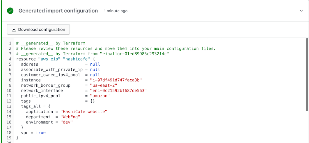 Auto-generated configuration without the need to reference documentation