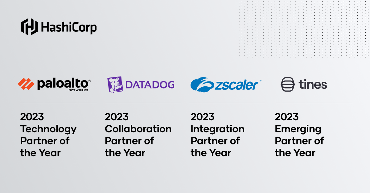 Announcing the 2023 HashiCorp Technology Partner Award winners