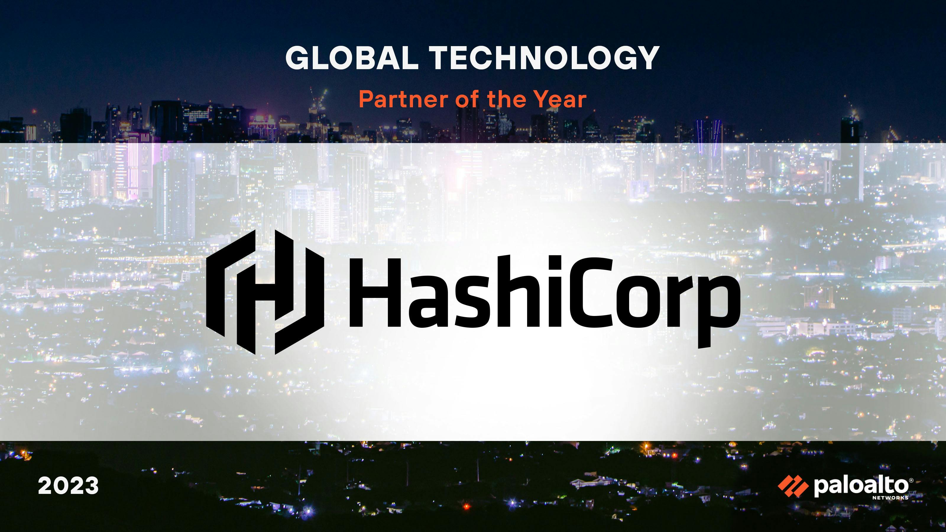 HashiCorp wins the Palo Alto Networks 2023 Global Technology Partner of the Year award 