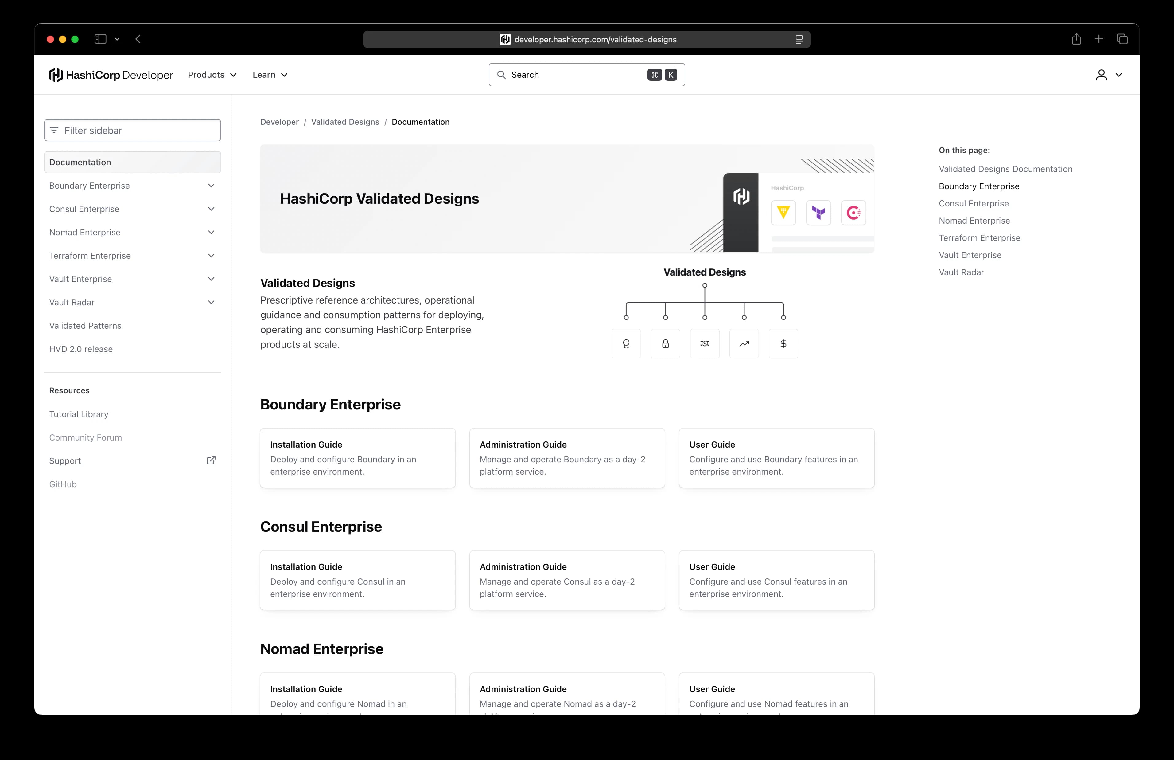 HashiCorp Validated Designs library